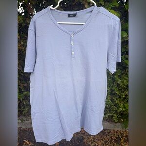 Vince Light Blue Henley Shirt
